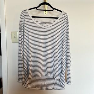Lightweight long sleeve striped shirt